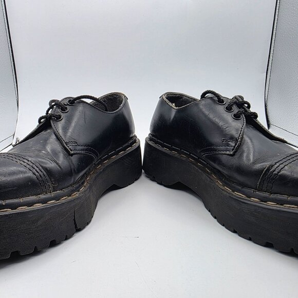 Gripfast Womens Black Platform Shoes Size 5 Made In England Leather Gothic - Picture 3 of 14